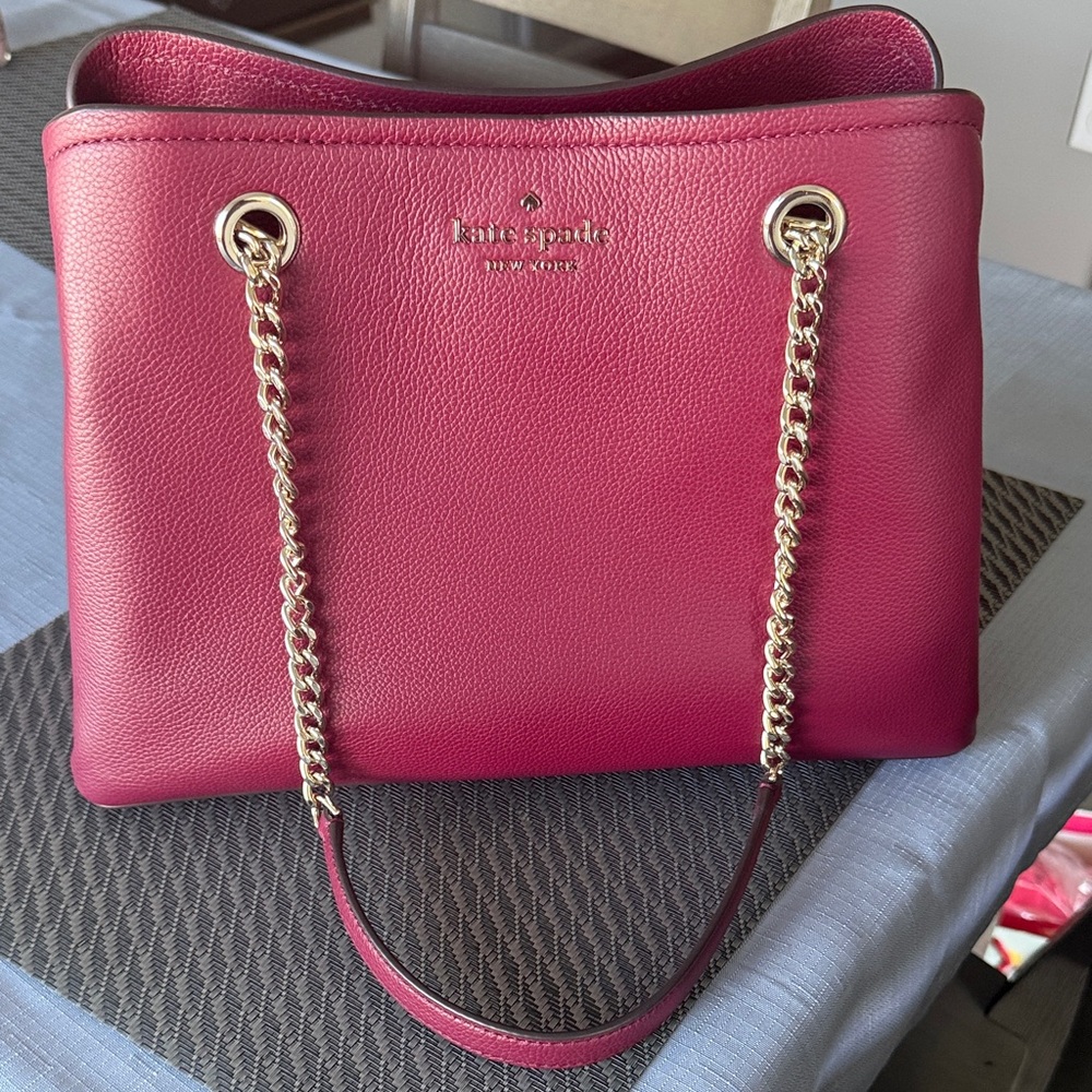 kate spade Berry Pink Leather Chain-Handle Shoulder Bag